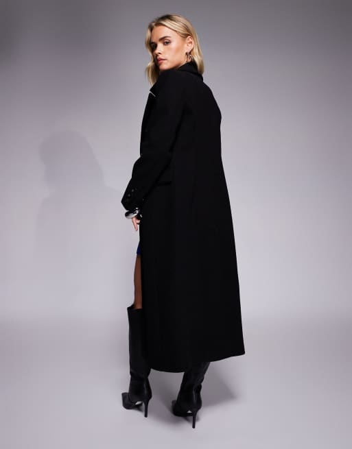 Forever New Petite - Manteau habillé long - Noir, 4 de 4