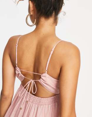 petite open back dress