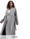 Forever New Petite oversized coat in grey