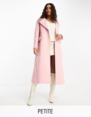 Forever New Petite oversized open maxi coat in powder pink - ASOS Price Checker