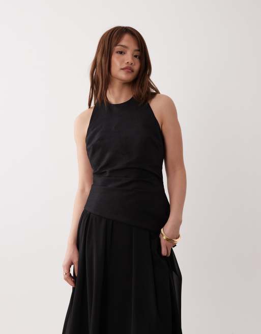 Forever New Petite - Robe longue à godets - Noir, 2 de 4