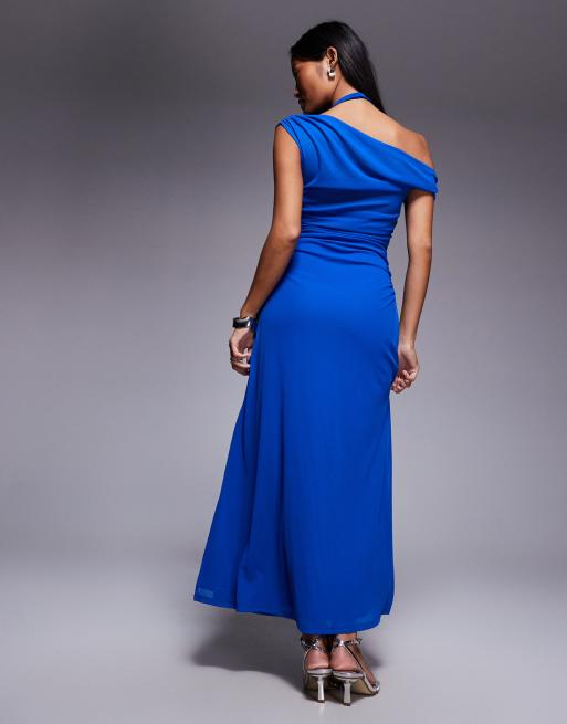 Forever New Petite - Robe longueur mollet en tulle double épaisseur - Bleu de cobalt, 2 de 4