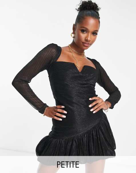 Petite black hot sale tie dresses