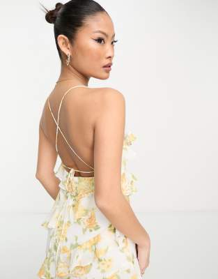 light yellow floral dress