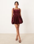 [Forever New Petite] Forever New Petite structured hem mini dress in red 12 Red