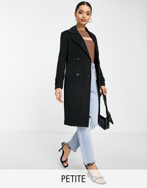 Forever New Petite – Svart, halvlång finkappa