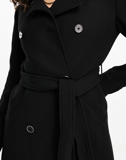 Forever New Petite – Svart, kort finkappa i omlottdesign, 3 av 4
