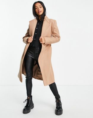 Forever New Petite belted trench coat in camel - ASOS Price Checker