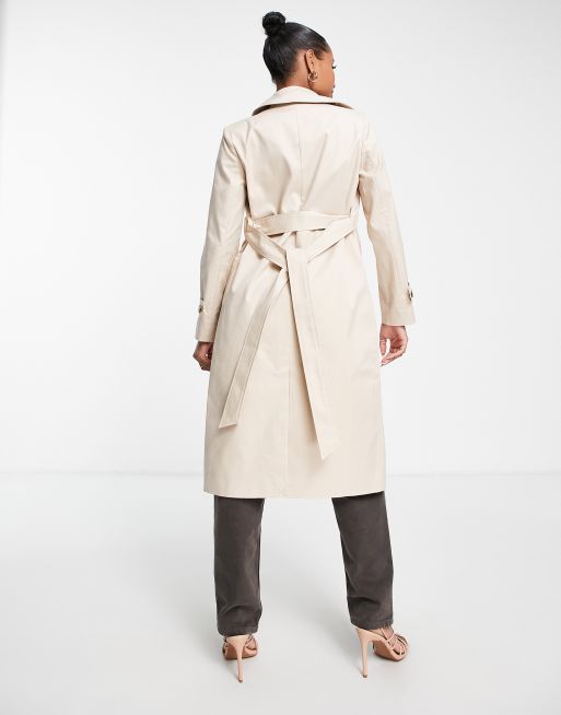 Forever New Petite – Trenchcoat in Steingrau mit Bindegürtel, 2 von 4