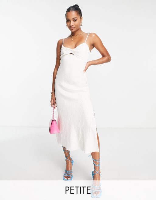 Forever New Petite - Vestito midi color avorio con cut-out