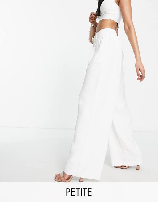 Forever New Petite – Vita slouchy kostymbyxor, del av set