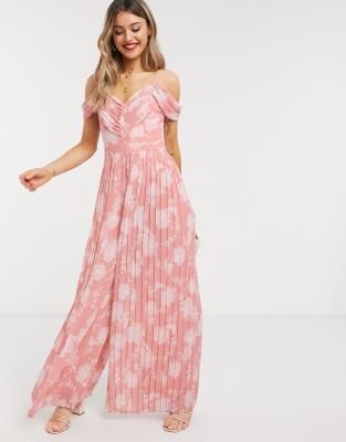 pink floral jumpsuit