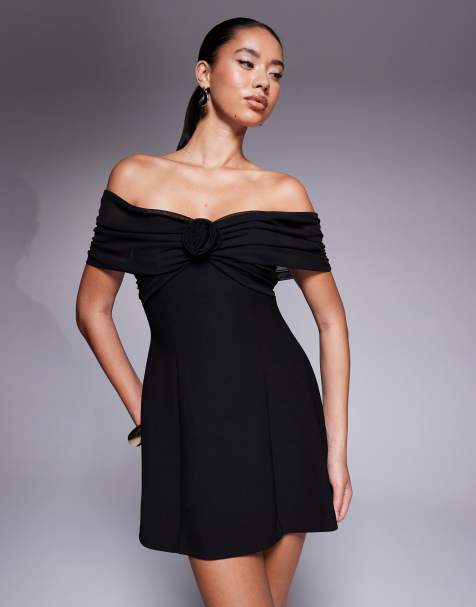 Forever New - Robe courte à épaules dénudées - Noir - view 1