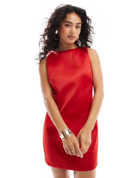 Forever New - Robe courte avec dos échancré - Rouge - view 1