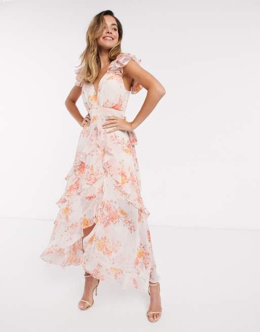 Floral Ruffle Dress - The Revury