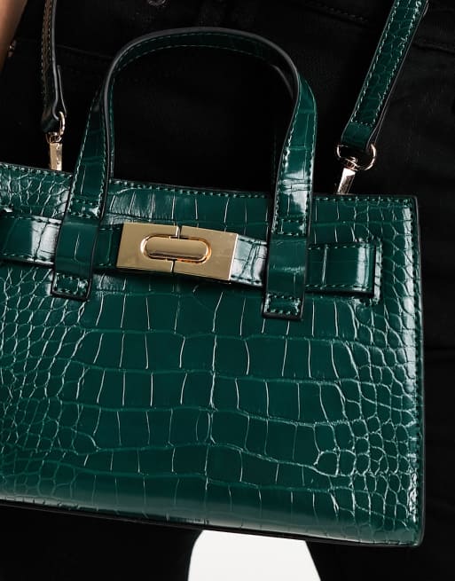 Sac effet best sale croco vert