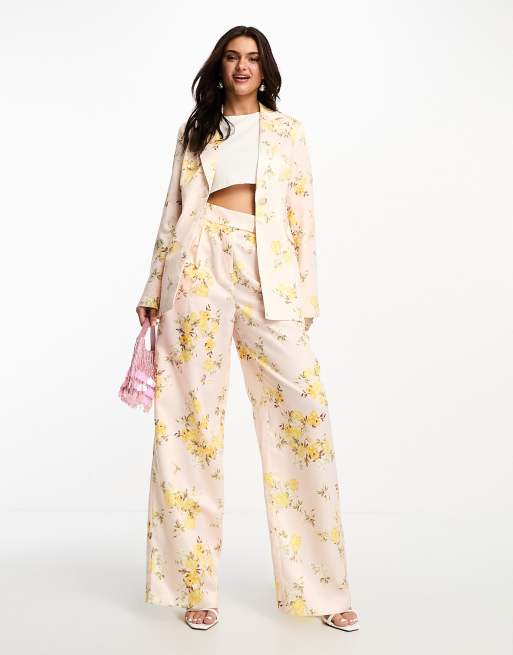 Forever New satin blazer co-ord in floral print, 4 of 4