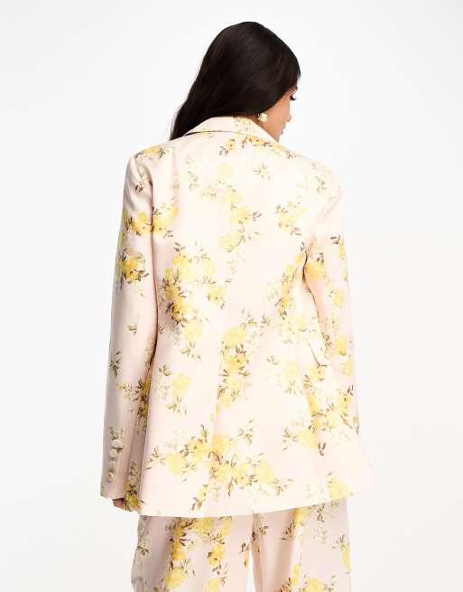 Forever New satin blazer in floral print (part of a set), 2 of 4
