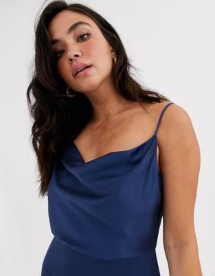 midnight blue midi dress