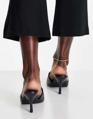 black slip on heels