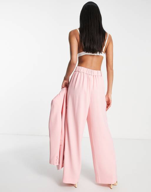 Forever New slouchy suit trouser co-ord in pink, 2 of 4