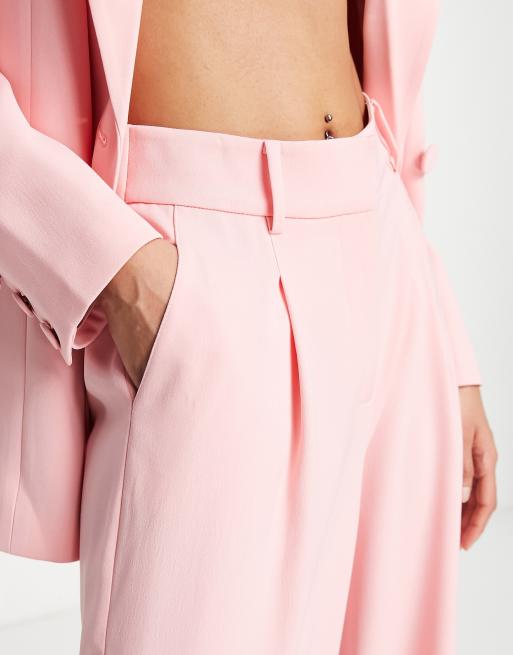 Forever New slouchy suit trouser co-ord in pink, 3 of 4