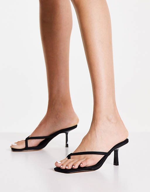 Shoes Heels/Forever New Stella toe loop low heel in black 