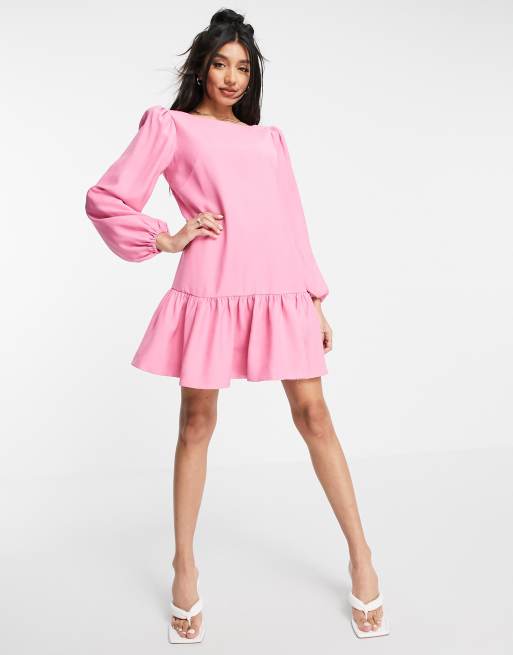 Pink balloon shop sleeve dress