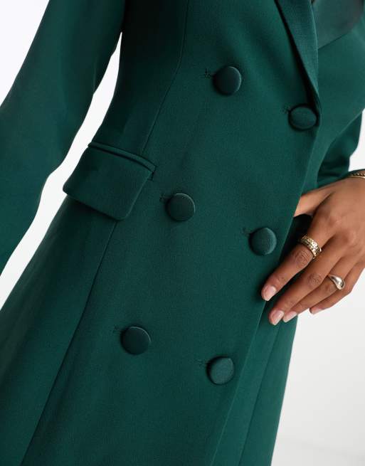 Forever New tailored blazer dress in emerald | ASOS