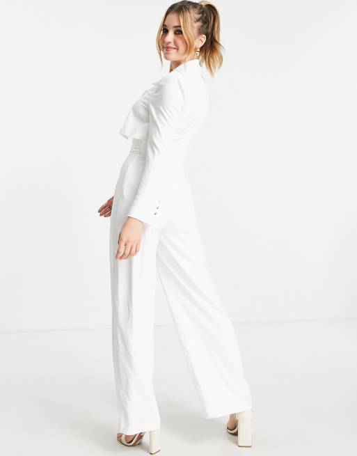 White store jumpsuit cropped