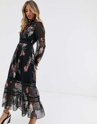 forever new floral tiered maxi dress