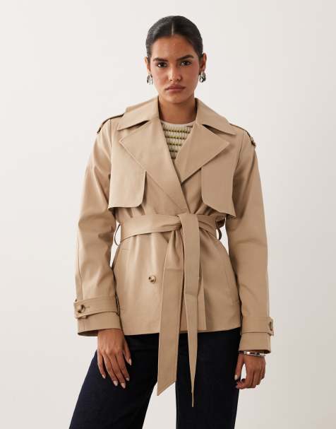 Forever New - Trench-coat court ceinturé - Camel - view 1