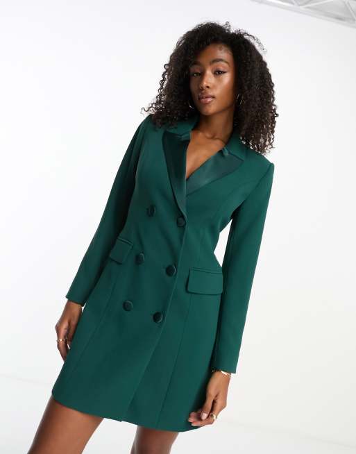 Forever New Vestito blazer sartoriale color smeraldo ASOS
