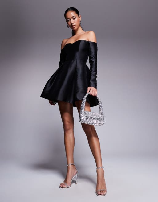Forever New - Vestito corto strutturato nero, 4 di 4