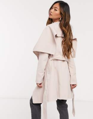 waterfall wrap coat