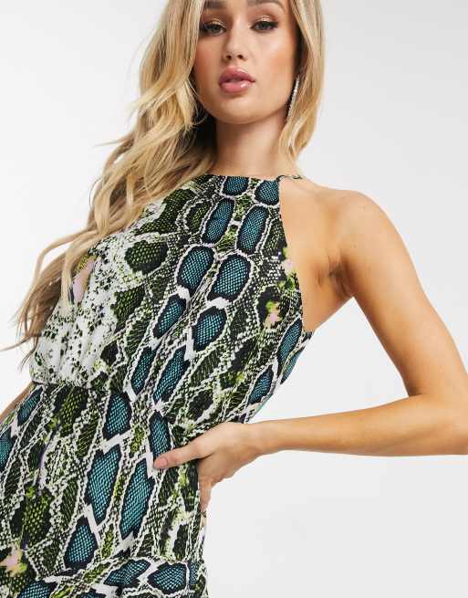 Forever unique 2025 green snake dress