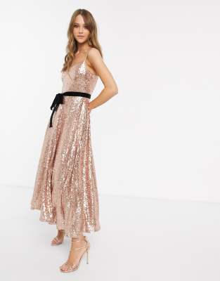 rose gold sequin dress