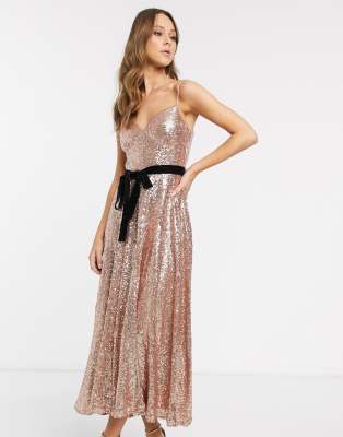 forever unique rose gold dress