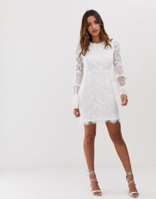 Forever U lace mini dress with bell 