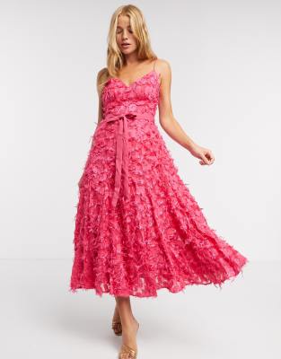 hot pink fringe dress
