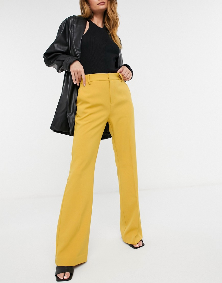 Forever U tailored trouser co ord in mustard-Yellow