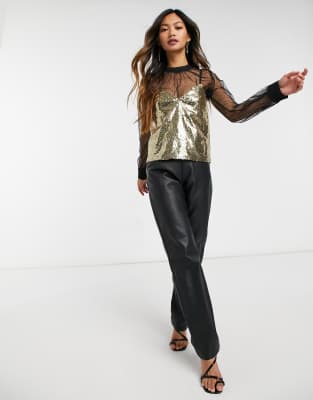 sheer long sleeve camisole