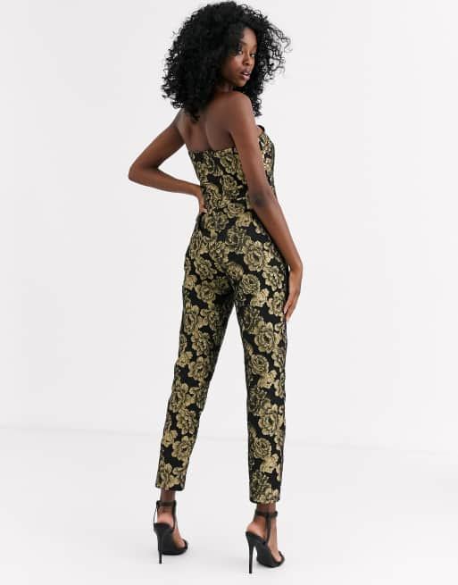 Jumpsuit store schwarz gold