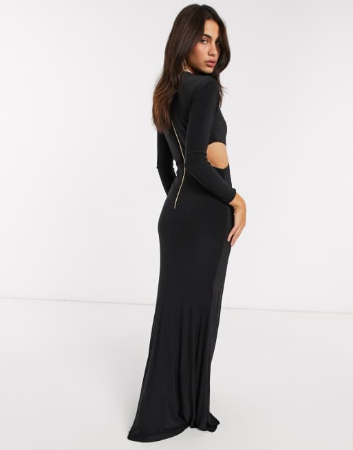 Forever unique 2024 black maxi dress