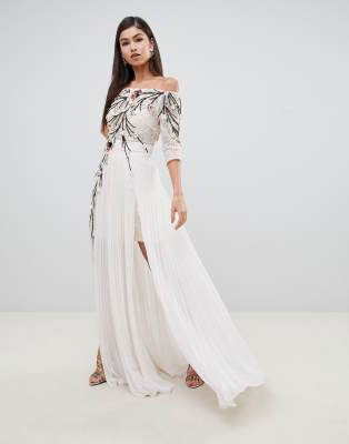 forever unique embellished maxi dress