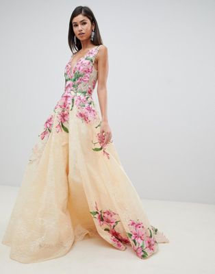 forever unique floral maxi dress