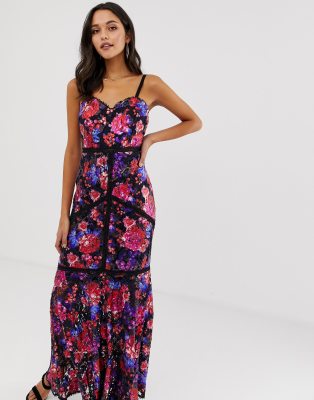 forever unique floral maxi dress
