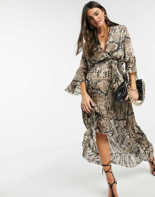 Forever unique snake print on sale dress