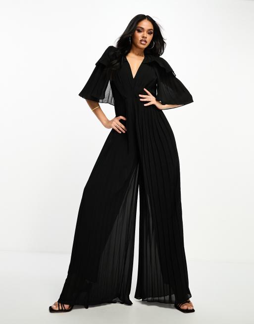 Asos design flutter sleeve hot sale jumpsuit