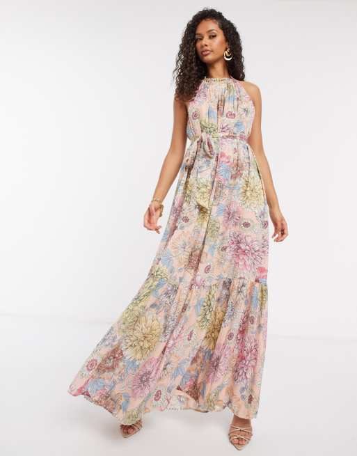 Forever unique store floral maxi dress